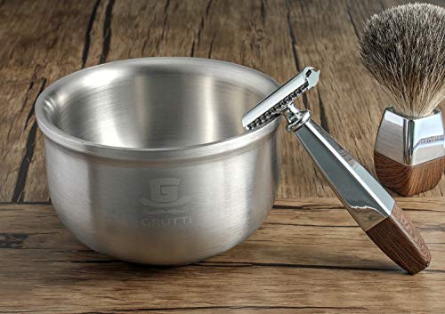 GRUTTI Rasierschaum Schüssel, Herren Durable Rasur Seifenschale Glänzend Hochwertige Drei-Schicht 304 Hochleistungs-Edelstahl-Hitzebewahrung - Image 7
