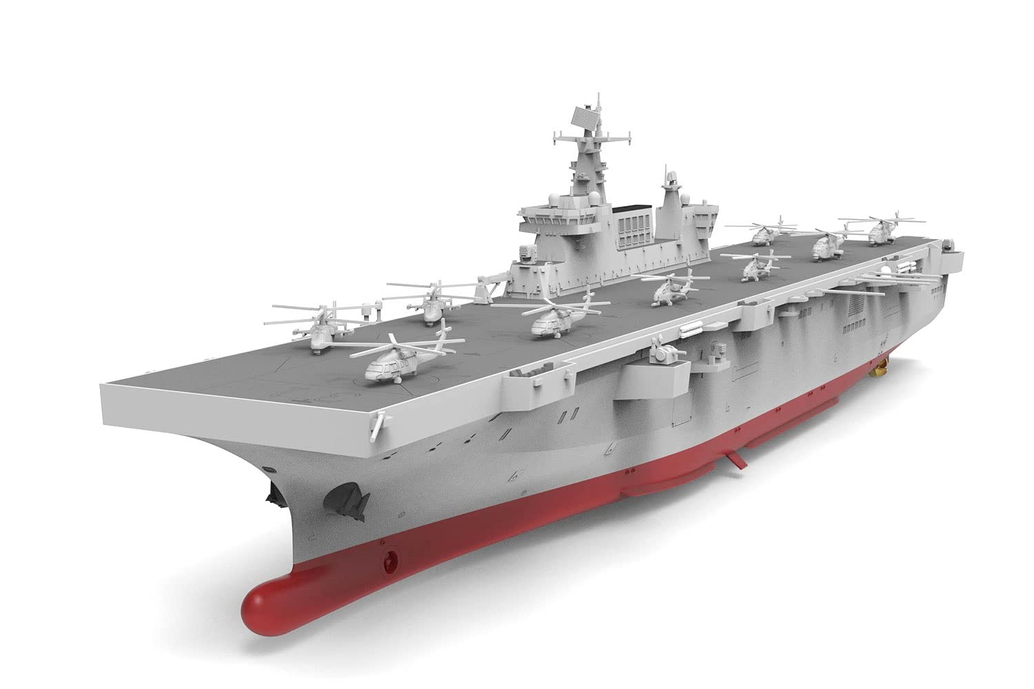 Amazon | モンモデル 1/700 中国海軍 075型強襲揚陸艦 海南艦 色分け  