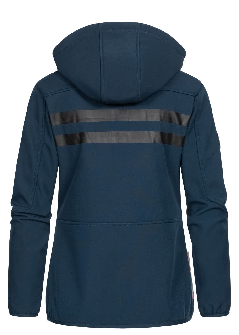 Geographical Norway Reine Lady - Giacca Cappuccio Softshell Impermeabile Donna - Giubbotto Antivento - Attività Escursioni Running Autunno Inverno Primavera