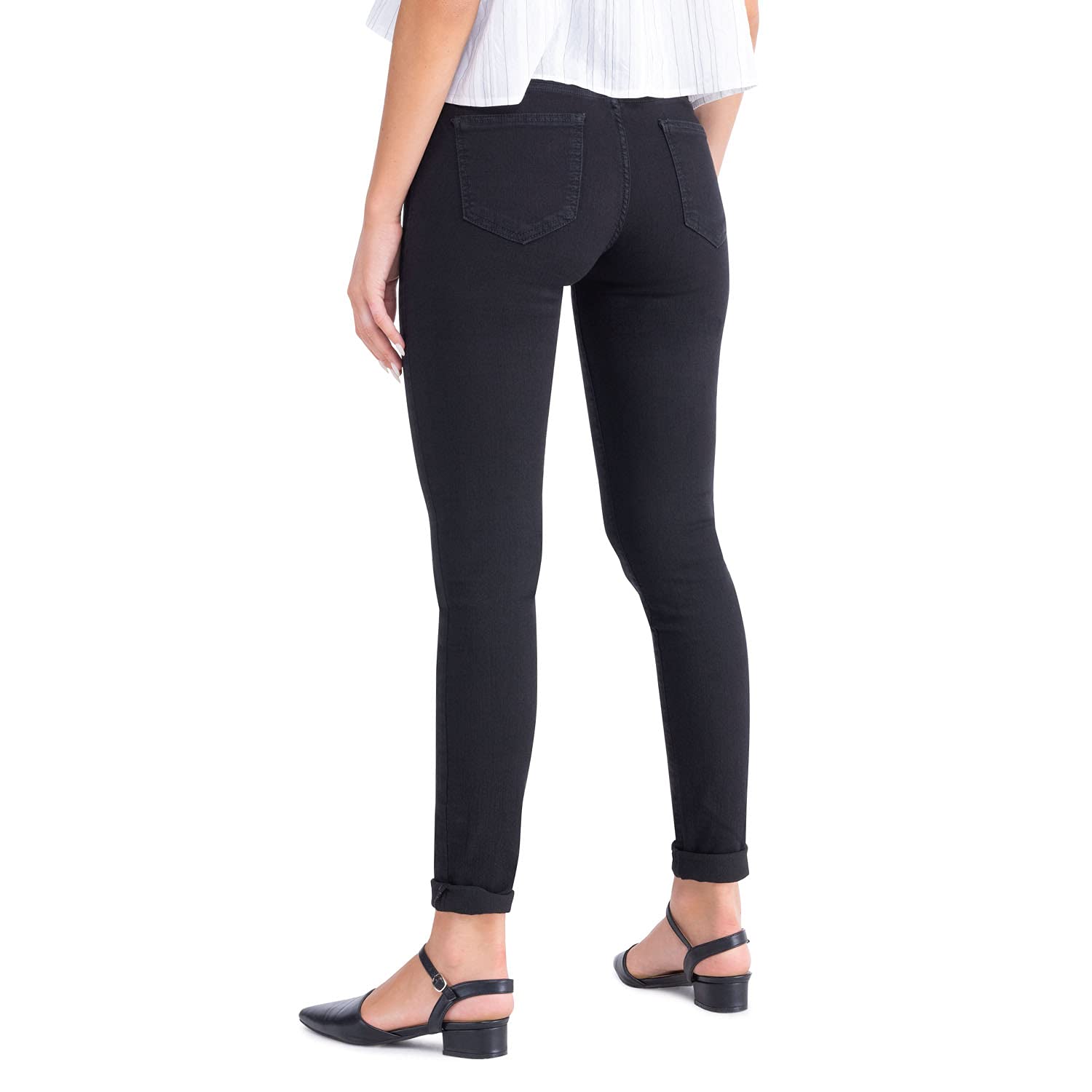 MAMAJEANS Milano - Umstandsmode Jeans Damen Skinny Fit Jeggings, Mit Band Für die gesamte Schwangerschaft