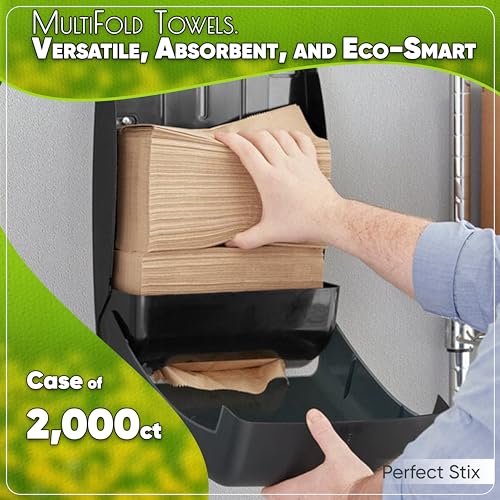 Image of Perfect Stix Kraft MultiFold Paper Towels- Case of 2,000ct