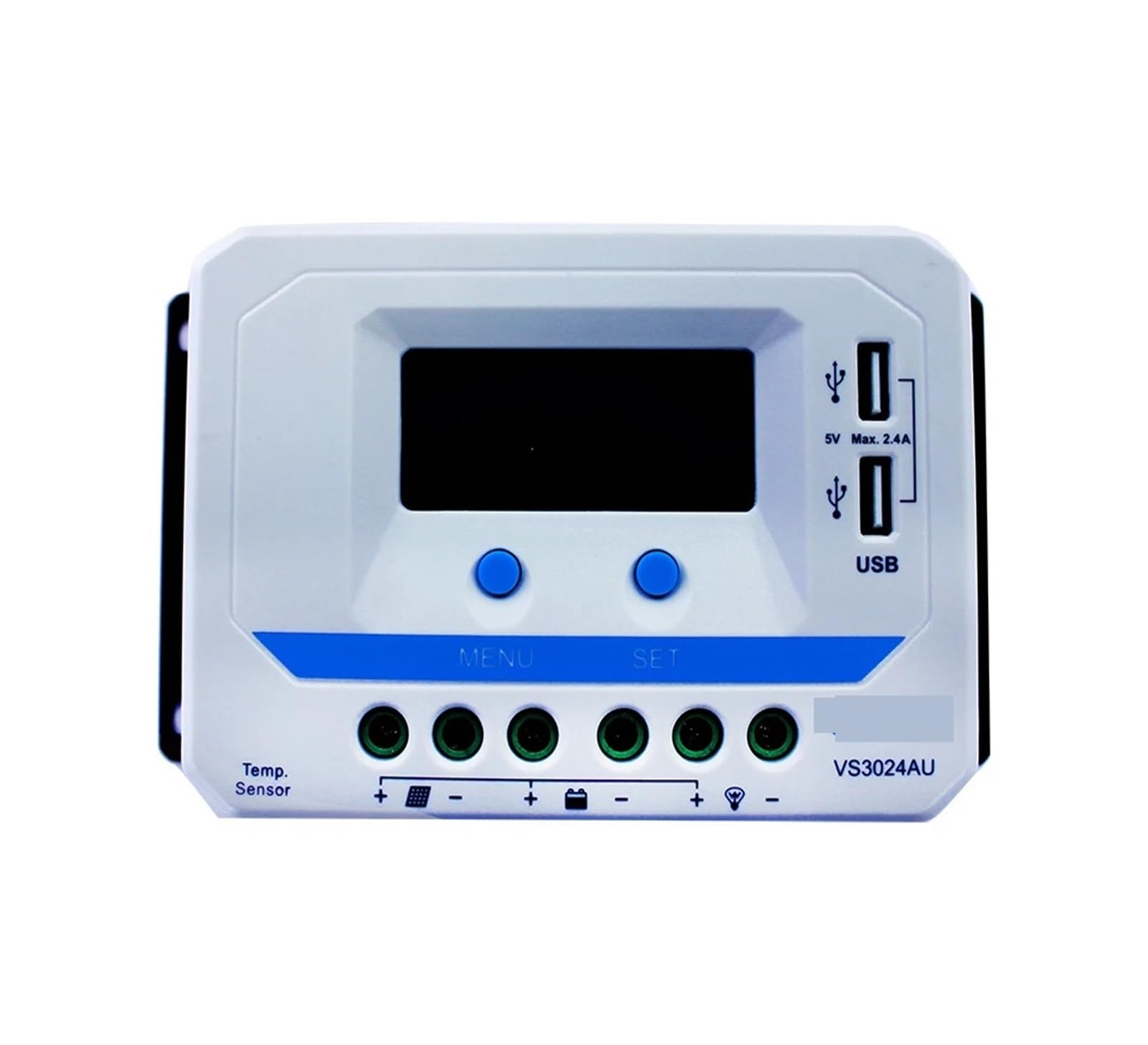 CUDTAPI 30A Solar Charger Controller 12V 24V Auto Backlight LCD High Efficiency Solar Regulator PWM With Dual USB Output
