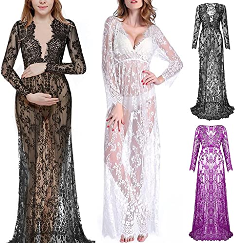 Donne Maternità Premaman collo V Vedere Attraverso...