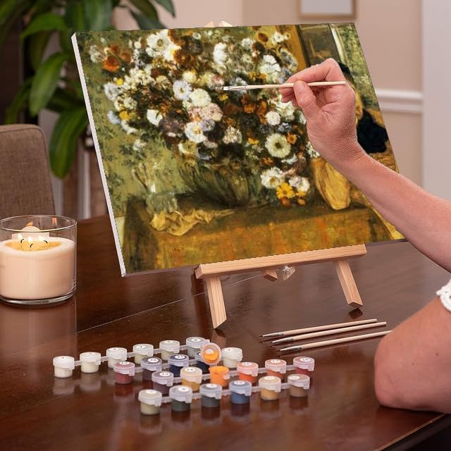 Amazon | 大人の初心者向け数字で塗る絵 花瓶の横に座る女性 エドガー