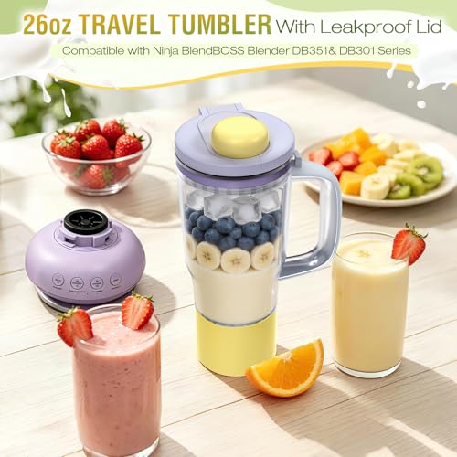 Image of 26oz Travel Tumbler Replacement for Ninja BlendBOSS Blender (Green)