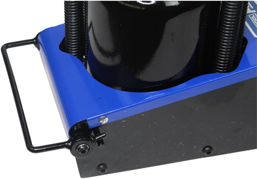 K Tool International 63198 50 Ton Automotive Air Truck Jack for Garages, Repair Shops, and DIY, 100,000 lbs. Capacity, Hydraulic Lift Range 11.4"- 21.25, Heavy Duty Steel, Built-in Bypass Valve, Blue