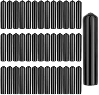 Haishell 40 PCS Long Liquor Pour Spouts Covers Black Pourer Cap Rubber Bottle Pourer Cover Dust Caps (Length 2.05 inch,Diameter 0.39 inch)