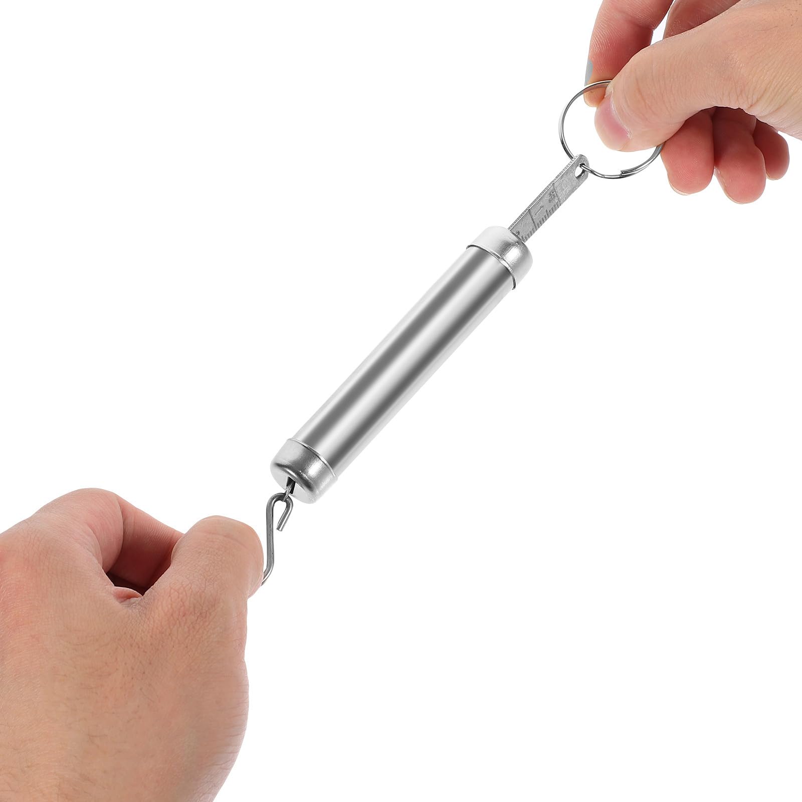 Healeved Bilancia Meccanica a Molla Portatile da Cucina e Pesca in Acciaio Inox 5 Kg con Gancio ad Anello, Bilancia Pesa Bagagli da Viaggio Compatta e Resistente per Pesare Pacchi, Pesce
