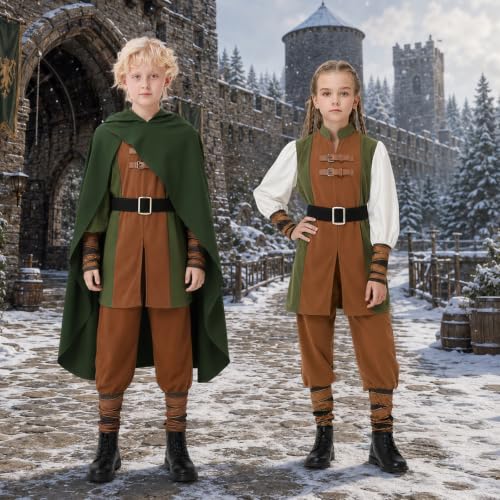 Image of Boys Medieval Renaissance Costumes Kids Pirate Viking Outfit for Halloween
