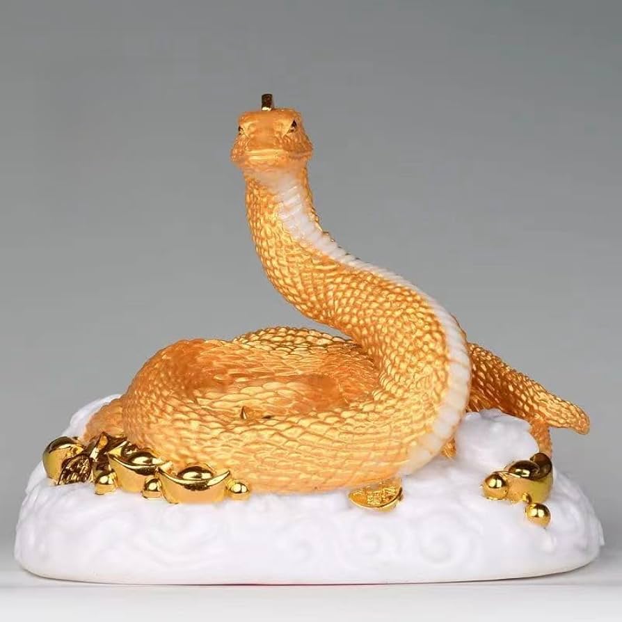 Amazon.co.jp: Lake key 白蛇 置物 白へび 蛇 ヘビ 白蛇縁起 巳年 干支