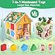 TGTT Motorikwürfel Aktivitätswürfel Spielzeug ab 1 2 3 4 Jahr, 8 in 1 Motorikspielzeug ab 1 Jahr Motorikwürfel Holz Steckwürfel HolzSpielzeug Montessori Lernspielzeug für Kleinkinder