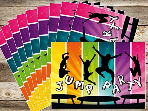 Edition Colibri 10 coole JUMP-PARTY-uitnodigingen / uitnodigingskaarten voor trampoline-kinderverjaardag voor meisjes en… - Image 5