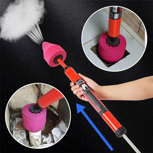 Hogedruktoilet Deblokkeren A Shot, 2024 Hogedruktoilet Deblokkeren One Shot Toiletpijpplunjer, Luchtplunjer Voor Toilet, Afvoerputje, Verstopte Buis (2 stuks) - Image 5