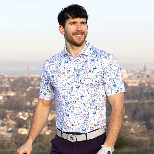 Image of Royal & Awesome Funny Golf Shirts for Men, Mens Golf Shirt, Crazy Golf Shirts for Men, Fun Golf Polos for Men, Mens Polo Golf