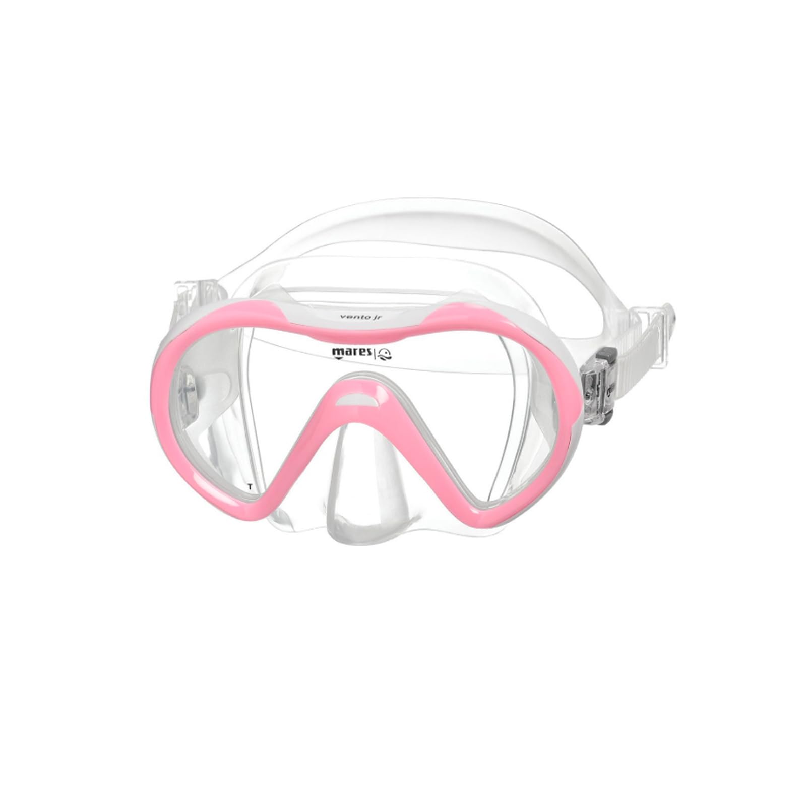 Mares Junior Combo Vento Jr Dry 411820 Ensemble d'équipement de plongée avec tuba, masque en silicone à lentille unique et tuba flexible pour enfants de 8 à 14 ans