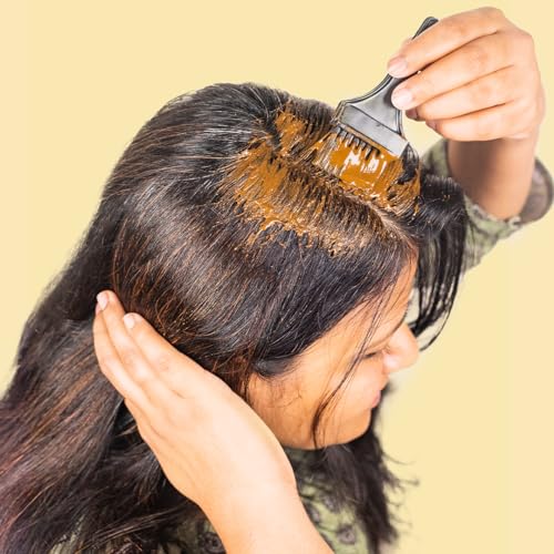 Nat Habit - Fresh Ready To Apply Root Touch Up Henna Paste, Pre-Soaked in Black Tea and Herbs,100% Natural Rajasthani Henna, Imparts Rich Brown Shade (Pack of 2 x 60g) - Image 3