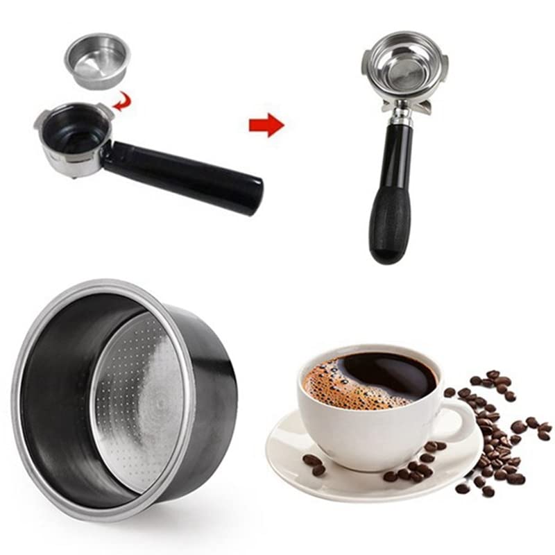 12 Uds 51Mm 4 Tazas no presurizadas para Breville Delonghi Krups máquina de café Filtro Cesta cápsula Taza de Acero Inoxidable