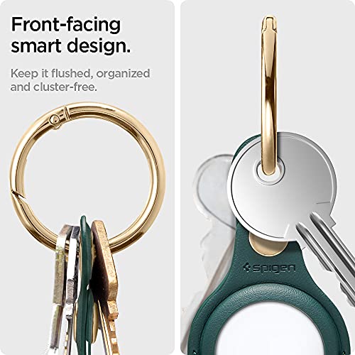 Image of Spigen Valentinus with Keychain Ring Designed for AirTag Case Cover AirTags Holder (2021) - Midnight Green