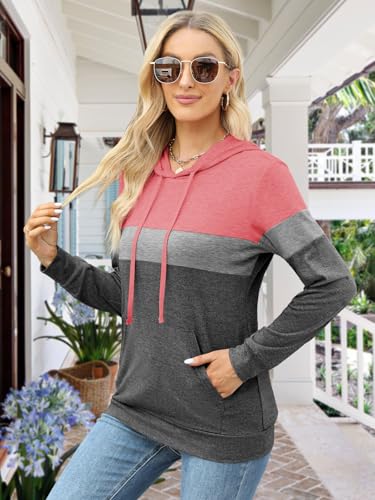 Image of MixShe Women's 2026 Fall Long Sleeve Hoodie Pullover Sweatshirt Lightweight Casual Tops Blouse