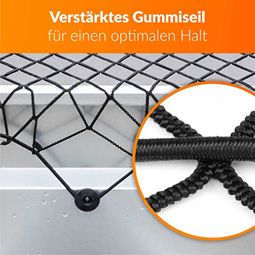 Upgrade4cars Anhängernetz Dehnbar 1-2 x 2-3 Meter | Transportnetz zur Ladungssicherung | Anhänger Netz elastisch 2x3m