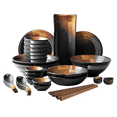 Ensemble de vaisselle en céramique japonaise 32 pièces pour table élégante