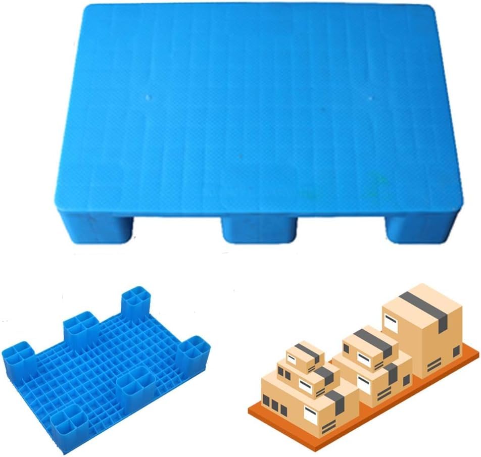 LNNW Palets De Plástico Palets de plástico, estanterías de almacenamiento, almacenamiento de mercancías estanco, cajas de cartón con barreras de humedad. para el Almacenamiento de Sótano(60x40x12cm)