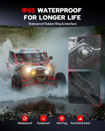 Image of Benlari UTV Turn Signal Kit with Horn, ATV Turn Signal Side by Side, ATV Blinker with Power Switch Street Legal Kit Fit for Polaris RZR PRO, Polaris Ranger XP /Can-Am x3, Kawasaki, CFMOTO & Golf Cart