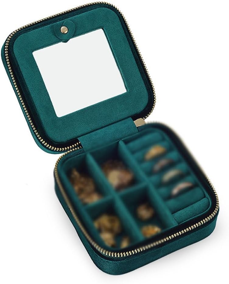 Jewelry Box Organizer Exquisite And Durable Storage Jewelry Box, Ring Necklace Box, Exquisite Portable Zipper Jewelry Bag Jewelry Organizer Small (A)