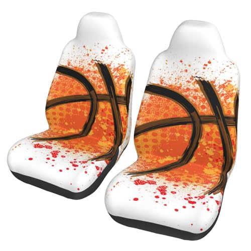 Funda universal para asiento de coche con pintura abstracta naranja para revivir tu pasión
