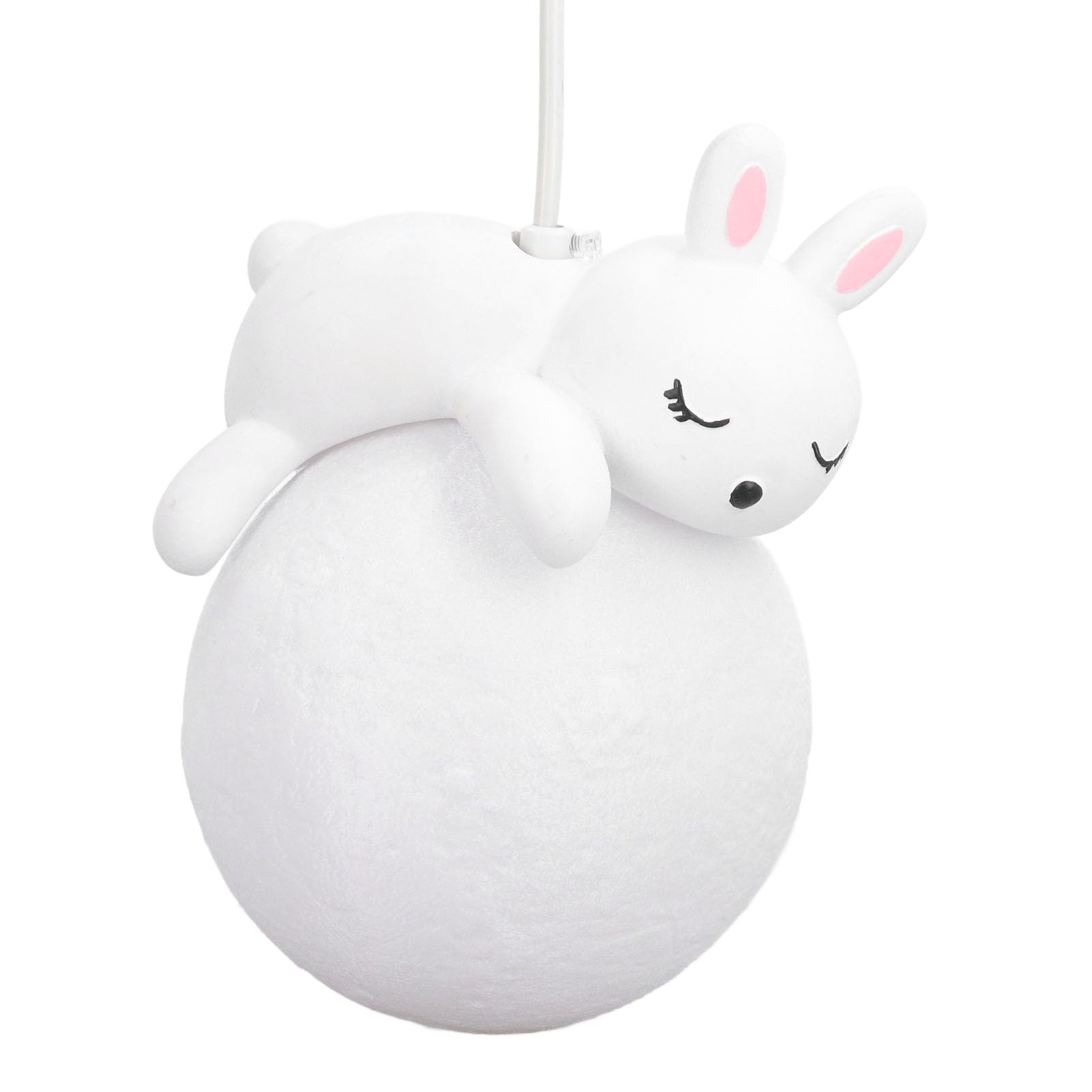 Houten wandlamp kinderkamer | Konijn - wit