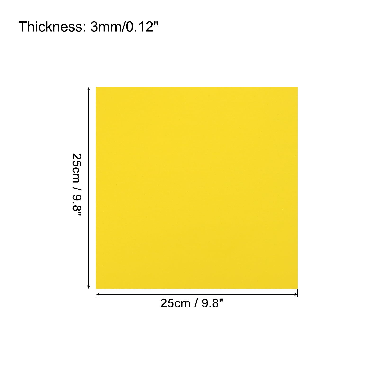 QUARKZMAN EVA Schiuma Fogli Giallo 9.8 x 9.8 3mm