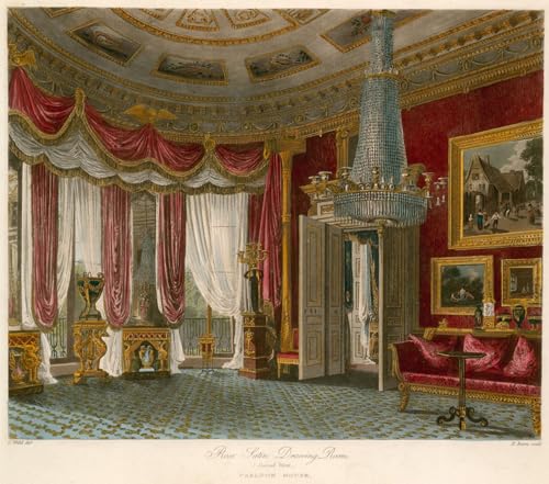 Pintura de satén rosa Carlton House de Charles Wild, lienzo romántico de 60x90cm