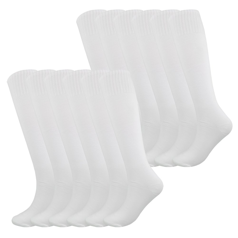 Fitliva Knee High Long Sports Socks Unisex Multicolor 3/6/12 Pairs