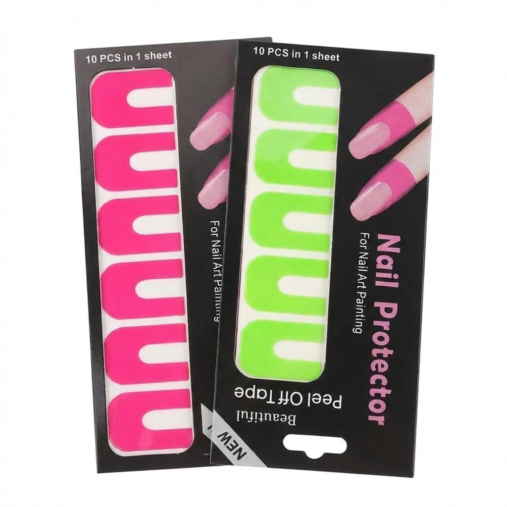 Nail Polish Protector for Fingers | U Shape Disposable Nail Polish Guards | Peel Off Cuticle Protector Stickers for Nail Art & Manicure | Finger Nail Paint Shield for Salon & Home Use-picture-24