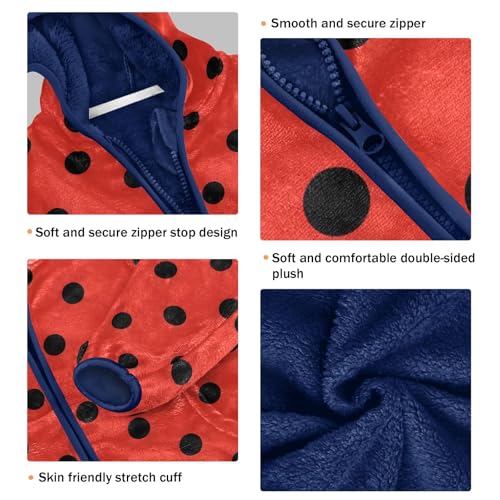 Boys Polka Dot Long Sleeve Hooded Sweatshirt Toddler Boy Hoodies Full Zip Fleece Jacket3