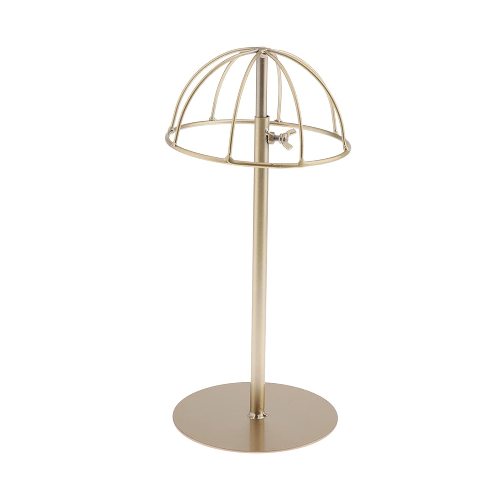 Perückenkopf Vintage Metallhut Ständer Tischplatte Dekorative Perücke Inhaber Goldene Mannequin Head Display Stand Organizer Regal Cap Display Rack