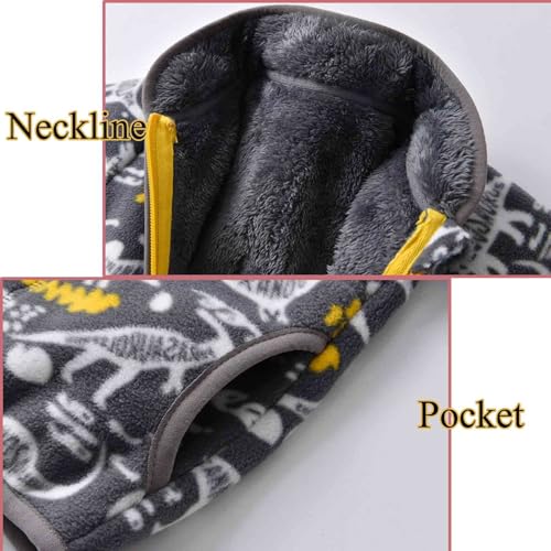 Toddler Girls Boys Fleece Jacket Baby Sherpa Lined Jackets Fall Winter Warm Coats Clothes for Kids 2-7Y3