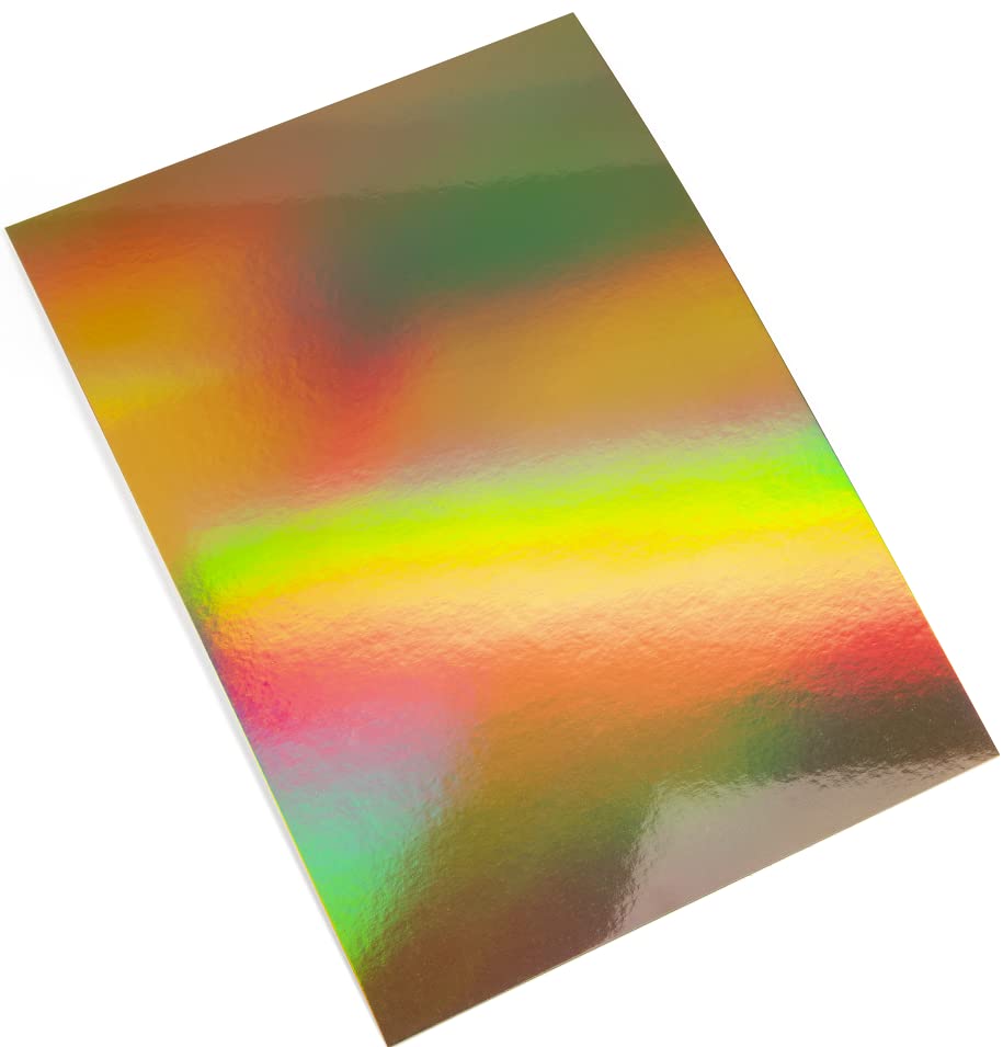 PaperCutz Gold Rainbow Holographic Card 250GSM (10 Sheets, A2)