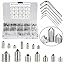 Silver-340pcs Metric M2.5-M8 Cone Point Set Screw