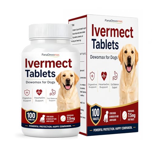 PanaDewomax lvermect for Dogs Broad Spectrum Dewomax for Canine Heart Wellness and Gut Health Detox, Promotes Immune & Digestive (100 Count)