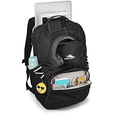 High Sierra Swoop Backpack with Laptop Pocket + Tablet Sleeve, Fits most 17 Laptops, 30L, Black