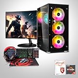 Memory PC Komplett PC Bundle (Ryzen 5 5600G, 16 GB DDR4, 1TB SSD, Windows 11 Pro) + Hawk Gaming Set + Gaming Chair + 24