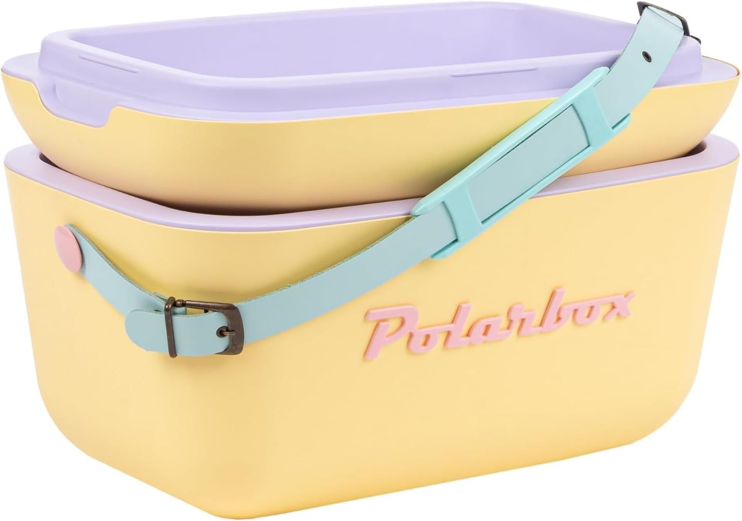 Polarbox Portable Cooler - Mini Cooler 20L, Beach Cooler, Small Portable Cooler, Vintage Cooler, Adjustable Handle, Polarbox Cooler, Portable Mini Cooler