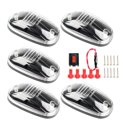 LAFANDE No Drill Cab Lights, Cab Lights For Truck, Wireless Powered Cab Lights For Truck, Roof Lights, LED Cab Lights For Trucks, LED Marker Lights, Waterproof Cab Lights For Truck No Drill