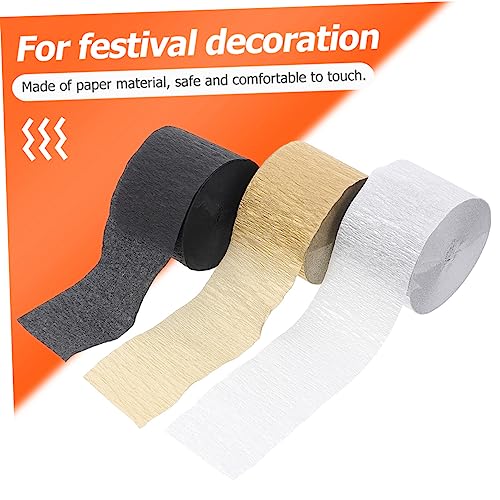SEWACC 4 Rolos De Rolo De Papel Crepom Decorações De Casamento Decoração Colorida Papel Crepom Decor
