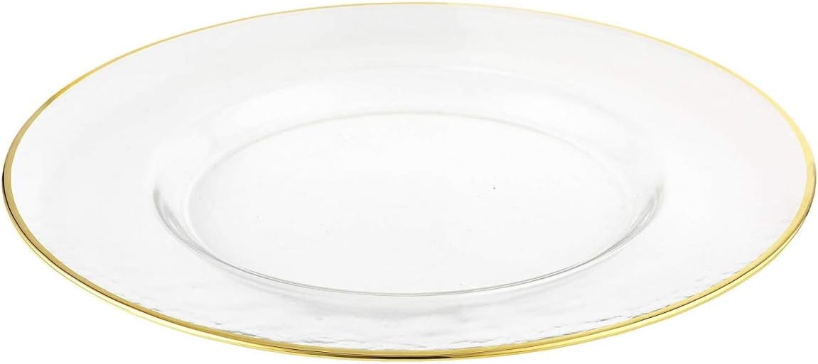 Leeber 31121 Rim Chargers Plate, Gold - Set of 4