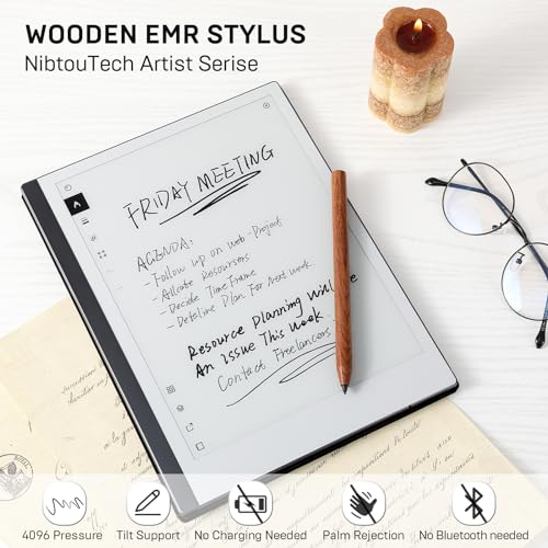 Image of EMR Stylus, Remarkable 2 Pen, 4096 Pressure-Sensitivity, Palm Rejection, Anti-Slip Texture, Tablet Stylus fits Remarkable 1 /2, Galaxy Note.