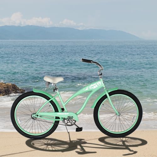 Bicicleta Tracer AVERA de playa para mujer, 26 pulgadas, monocarga, con neumáticos gruesos, para adultos (verde) miniatura 7