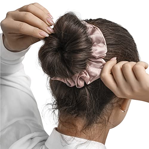 Slki Premium Silk Hair Scrunchies - Soft, Gentle, Frizz-Reducing Hair Ties, 1 - Image 3