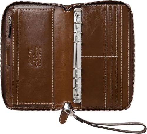 Organizador compacto con cremallera Filofax Malden ocre para notas 4